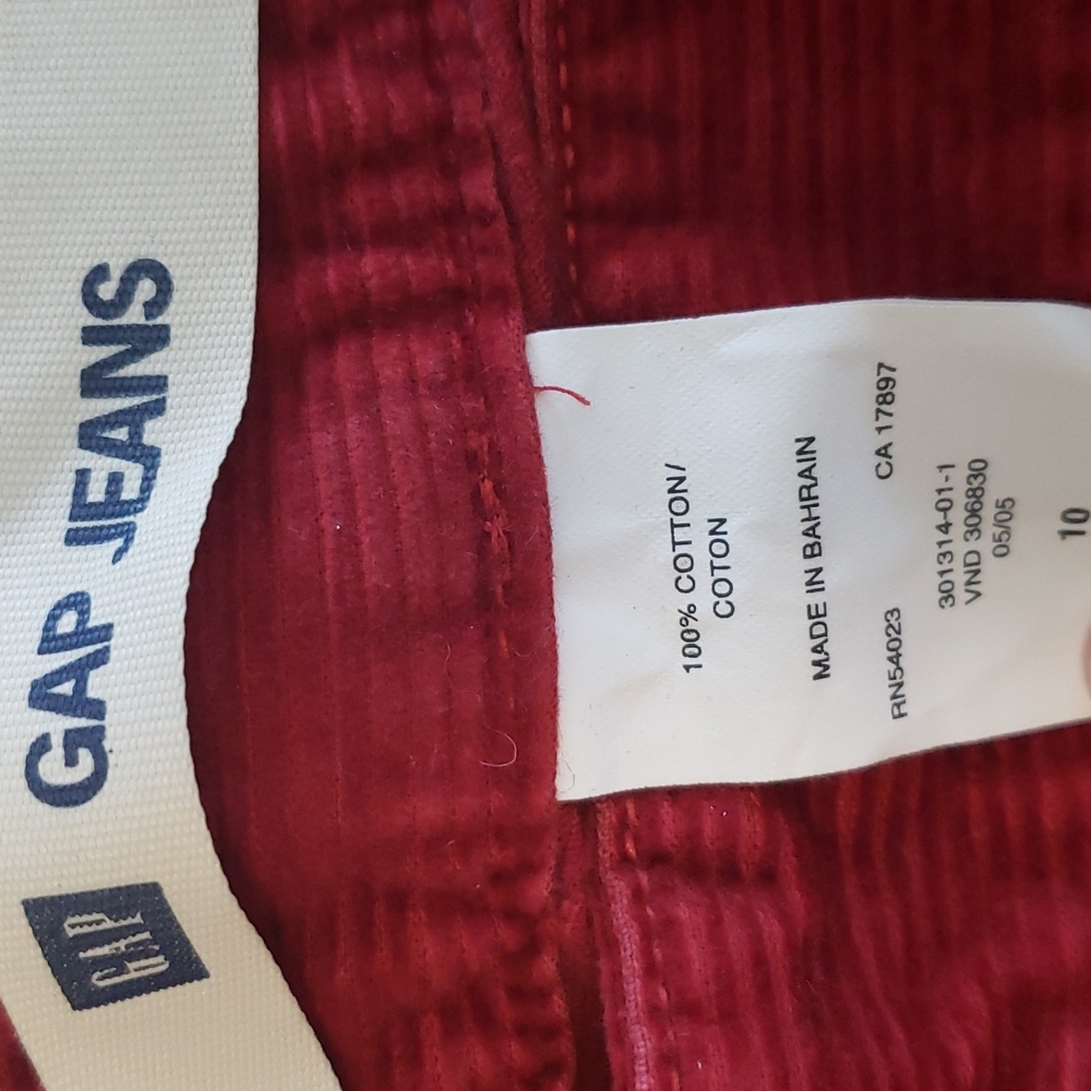 Red corduroy skirt